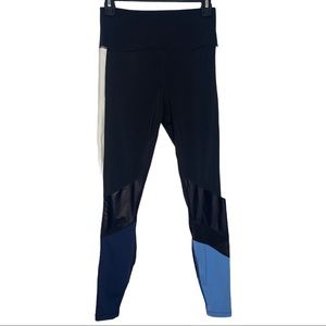 Alala Black White Blue Colorblock High Waist Freestyle Leggings Size Small